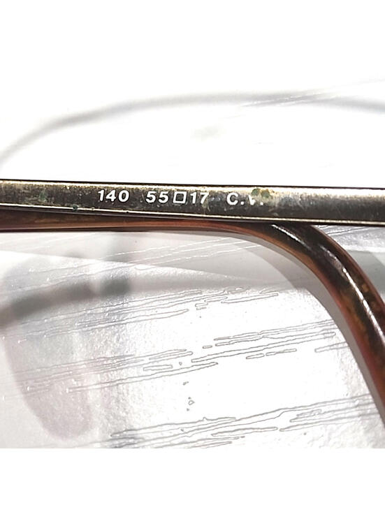 Givenchy 82 Vintage Antique Gold Metal Oval Eyeglasses Frame 53-17 140